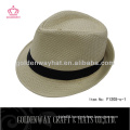 brown color Promotion cheap plain fedora hats trilby hats for adult